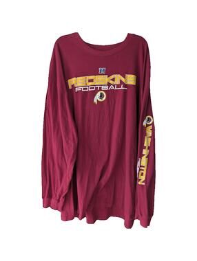 Washington Redskins Shirt 4XT Long Sleeve NFL Football Y2K Baggy Big & Tall 4XLT